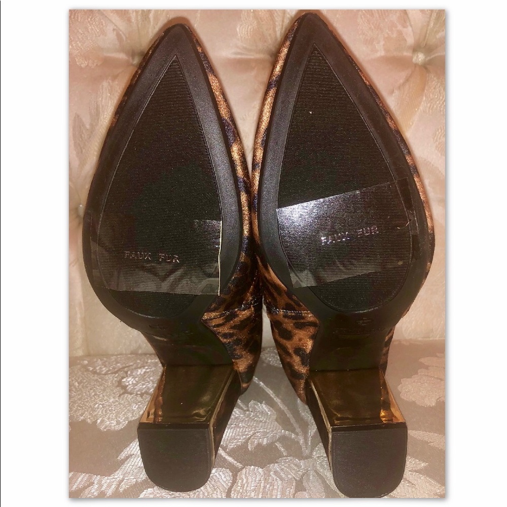 LEOPARD GOLD METALLIC HEEL  BOOT - Picture 4 of 4